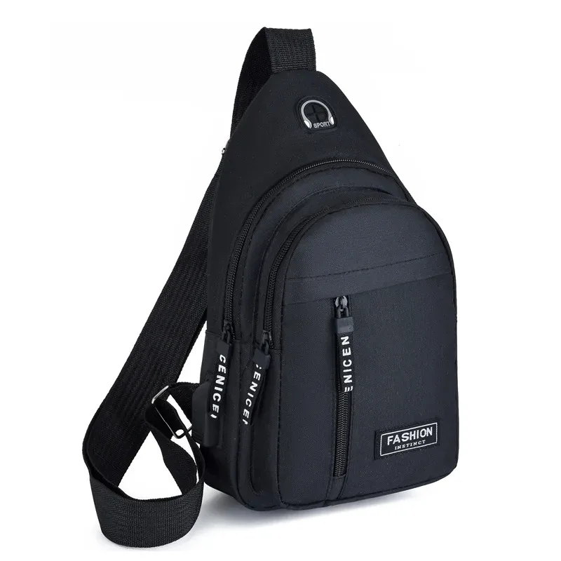 2025 nouveau sac de poitrine multifonctionnel hommes mode tendance oxford tissu sac à bandoulière style coréen décontracté sac de messager étanche