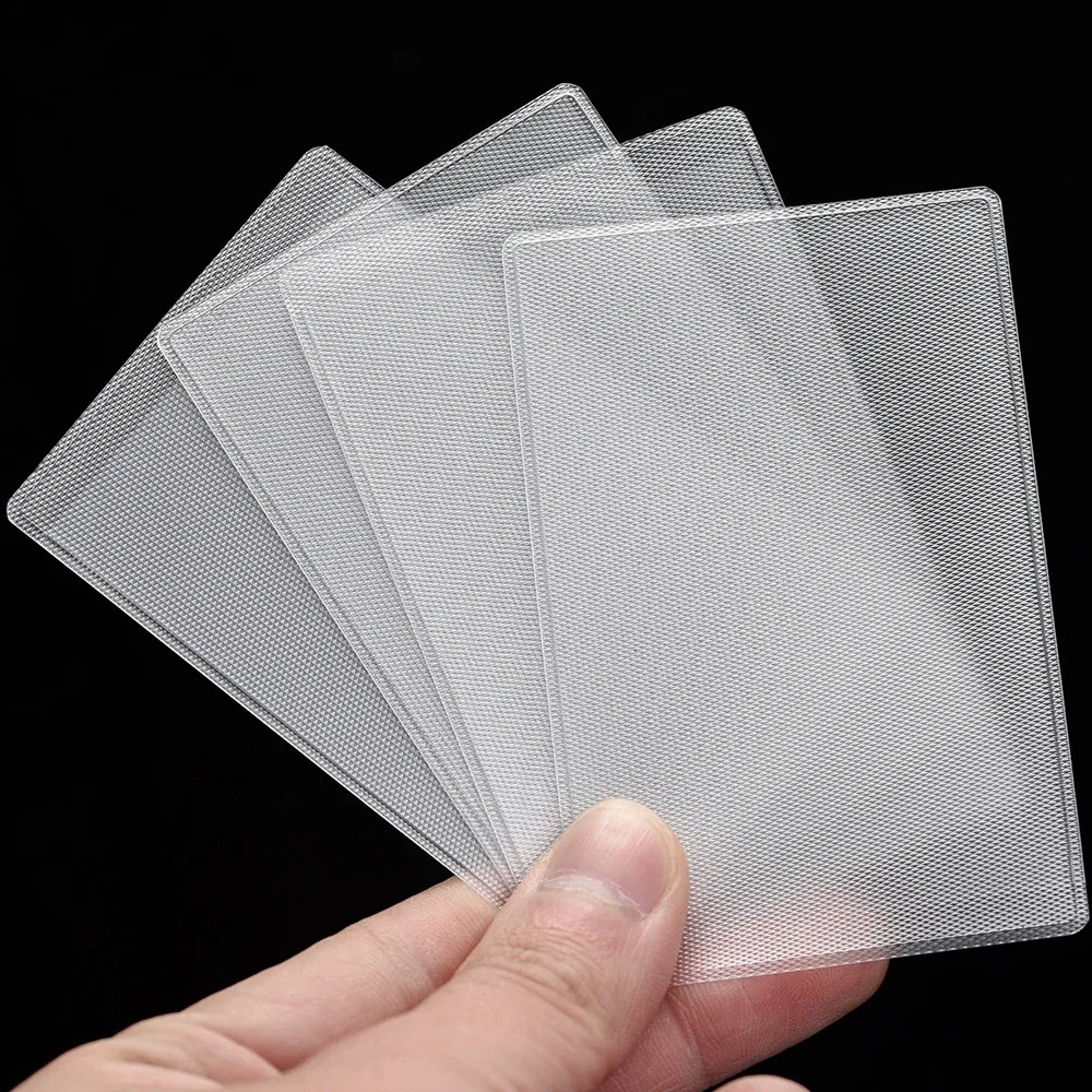 protecteur de cartes en pvc givré transparent, couverture de carte d'identité de crédit, support anti-magnétique, conteneur de cartes postales, sacs de rangement, 1 à 50 pièces