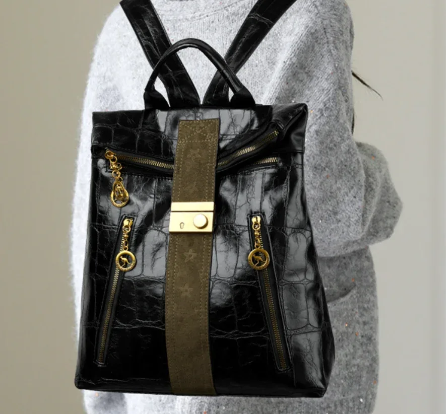 nouveau sac à dos de voyage en cuir de luxe 2026 pour femmes, grande capacité, sacs à bandoulière, cabas, sacs d'école pour ordinateur portable