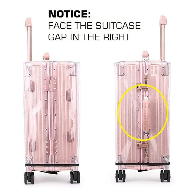 housse de protection pour bagages entièrement transparente, étanche à la poussière, durable, accessoires de voyage, étui en pvc, nouvelle collection