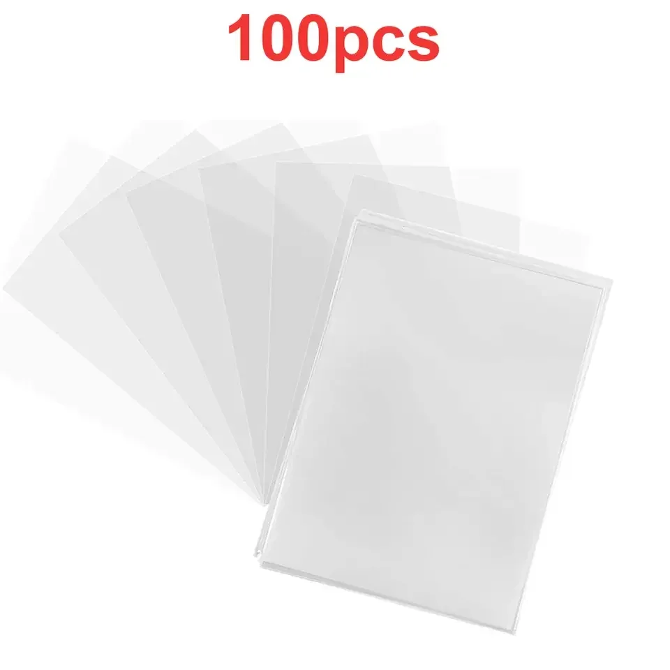 pochettes transparentes pour cartes de jeu, 66x91mm, 100/300 pièces, protection transparente pour cartes, anti-rayures, anti-poussière, sacs de rangement pour cartes de jeu à collectionner
