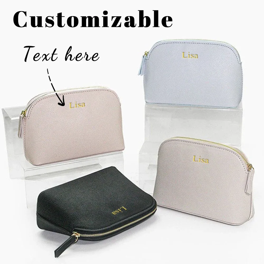 Sac Compression Cuir Similicuir Texture Grainée Couleurs Rose Violet Bleu Gris Noir Rouge Kaki Beige Lisa Doré Voyage Cosmétiques