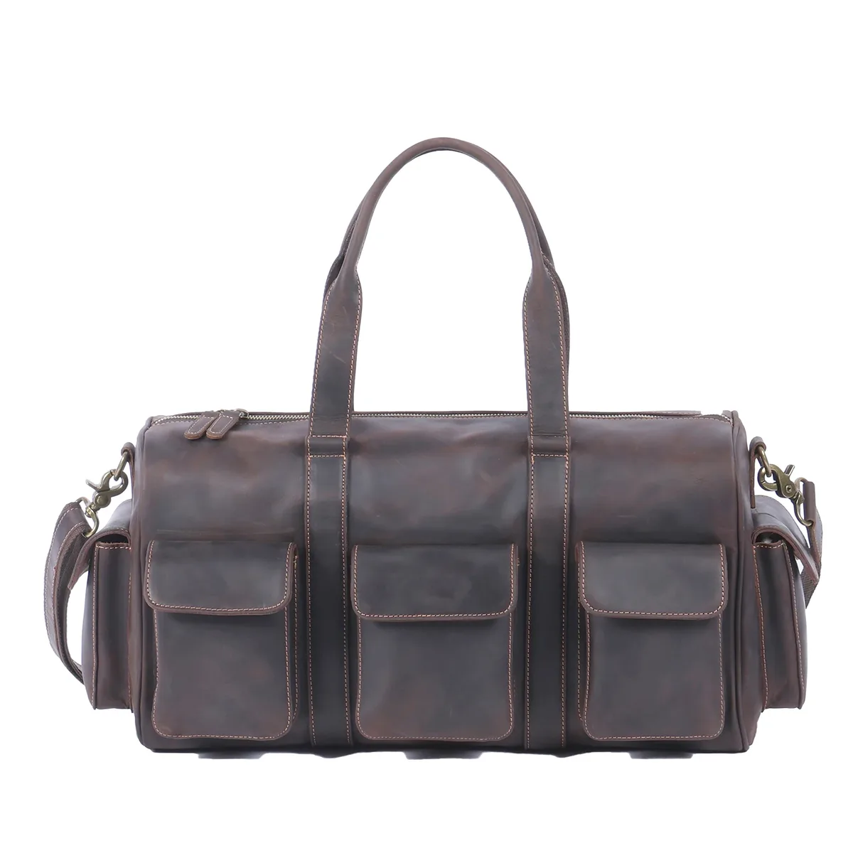 sac de voyage pour homme s.worker, grande capacité, en cuir véritable, cuir de vachette vintage, sac de week-end, sac de sport, style rétro