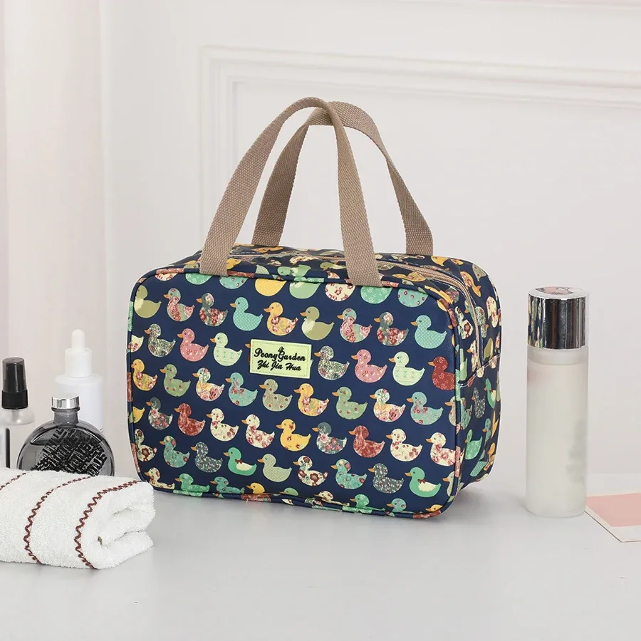 trousse de toilette portative de grande capacité, trousse de maquillage, sac de rangement portable étanche pour le bain et le fitness