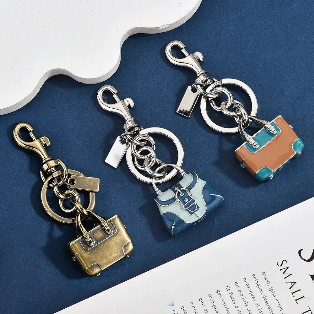 cadenas serrure tsa métal argenté gravure personnalisable voyage business amateurs voyage gifts miniature vintage enameled handbag shape keychain