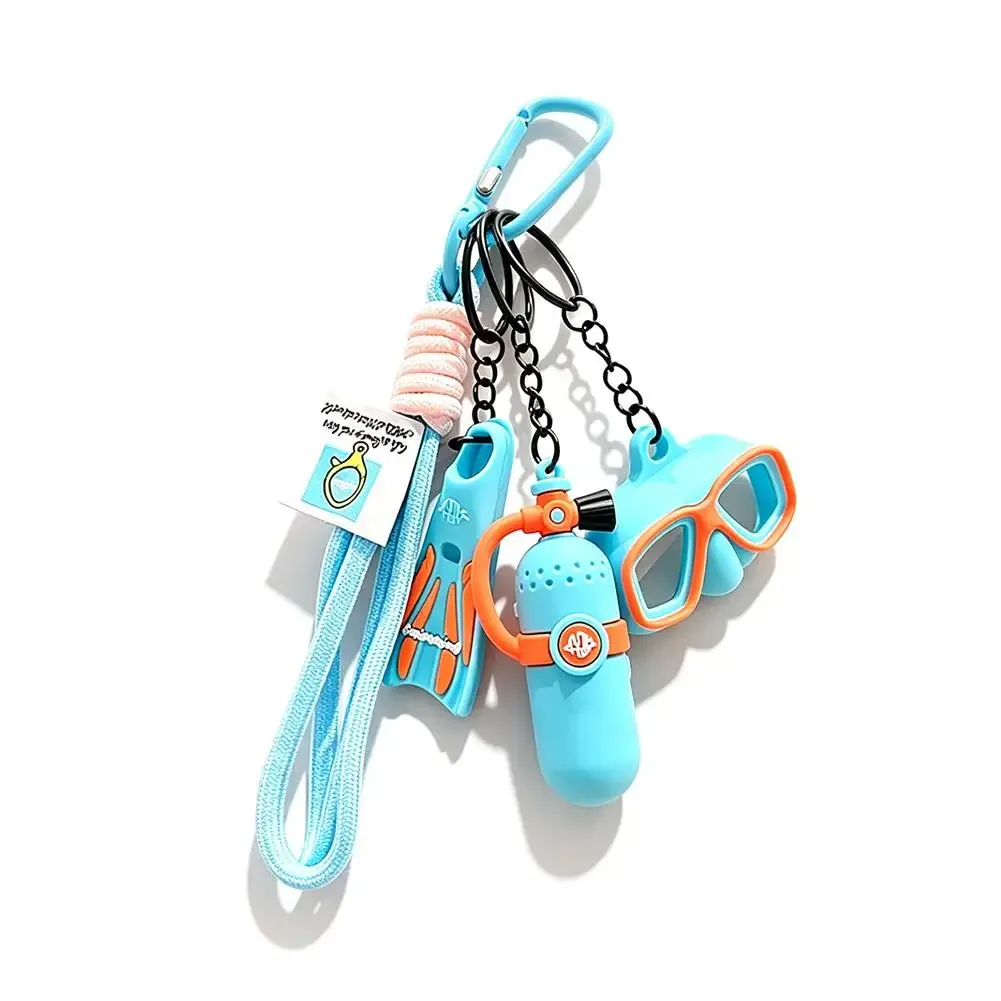 porte-clés de plongée : mini-bouteille d'oxygène, pagaie de natation, masque de plongée – cadeau thème océan pour plongeur, breloque pour sac à dos
