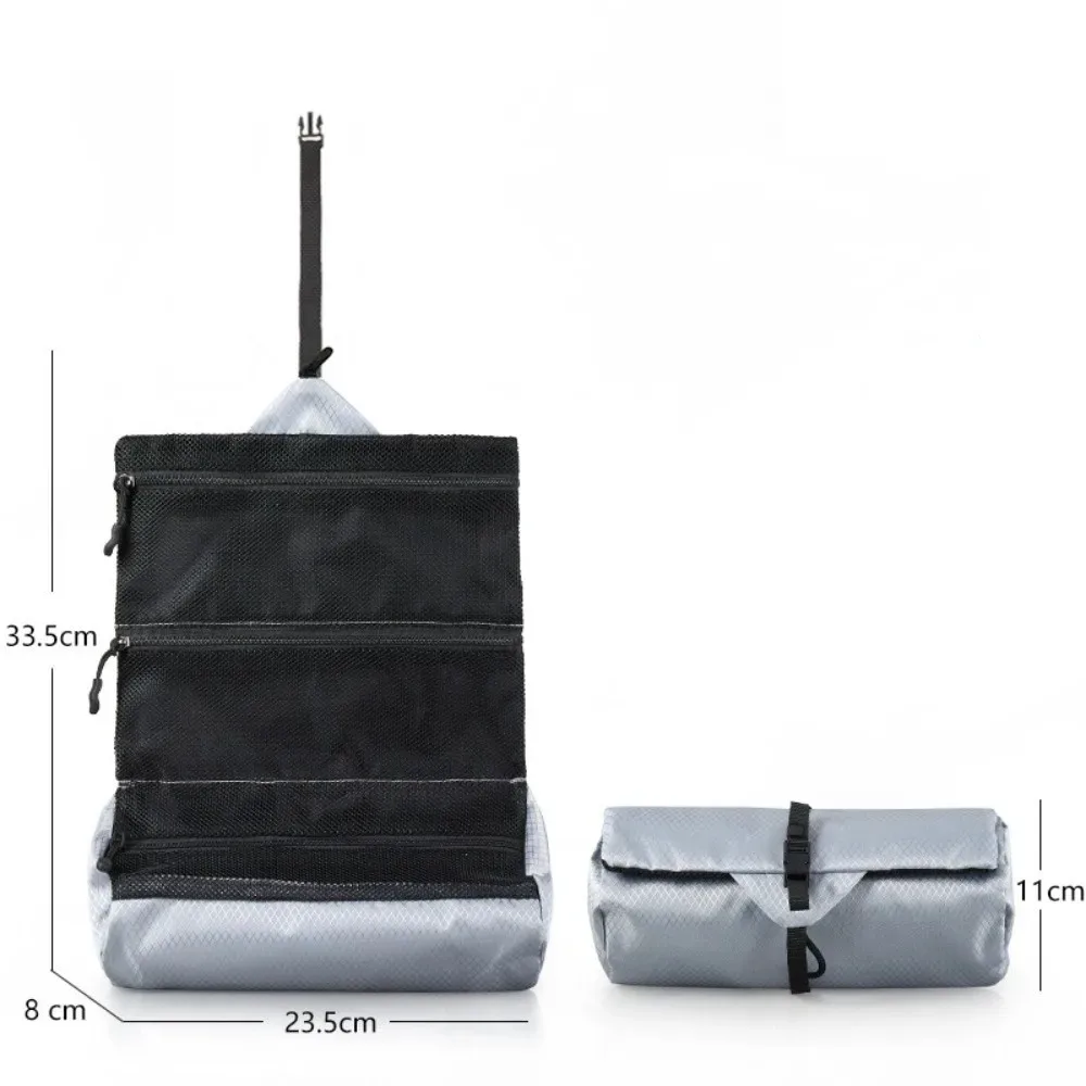 trousse de toilette pliable portable de grande capacité, pochette de lavage de voyage étanche pour voyage d'affaires, sac à cosmétiques de voyage
