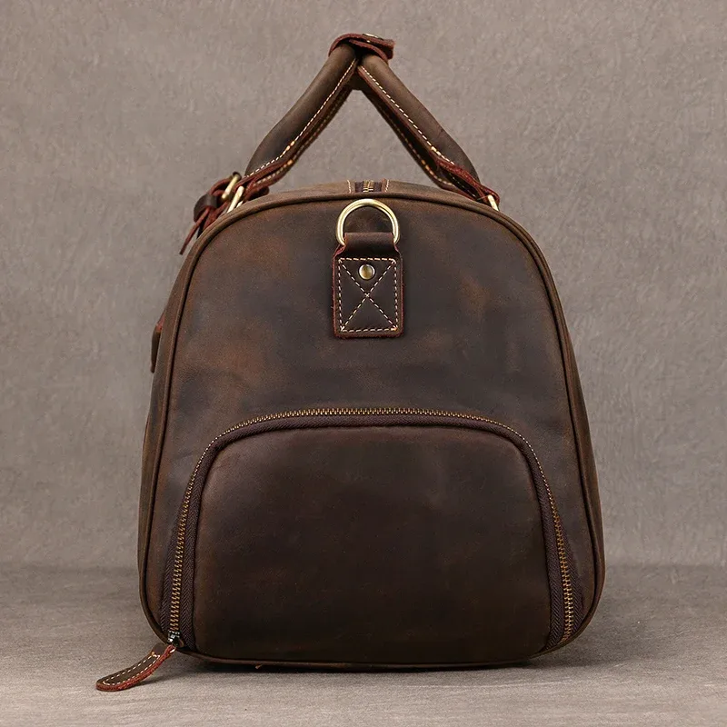 sacs à main en cuir vintage pour hommes, bagages à main de voyage, sacs fourre-tout d'affaires, cadeau de créateur de marque, mode