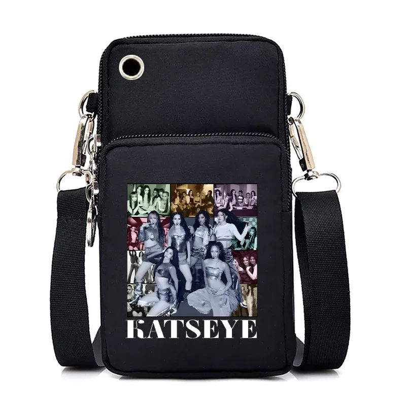 sacs à bandoulière vintage katseye hip hop pour femmes et hommes, mini sacs pour téléphone portable katseye pour filles et garçons, nouveaux sacs à main, sacs bandoulière, cadeaux