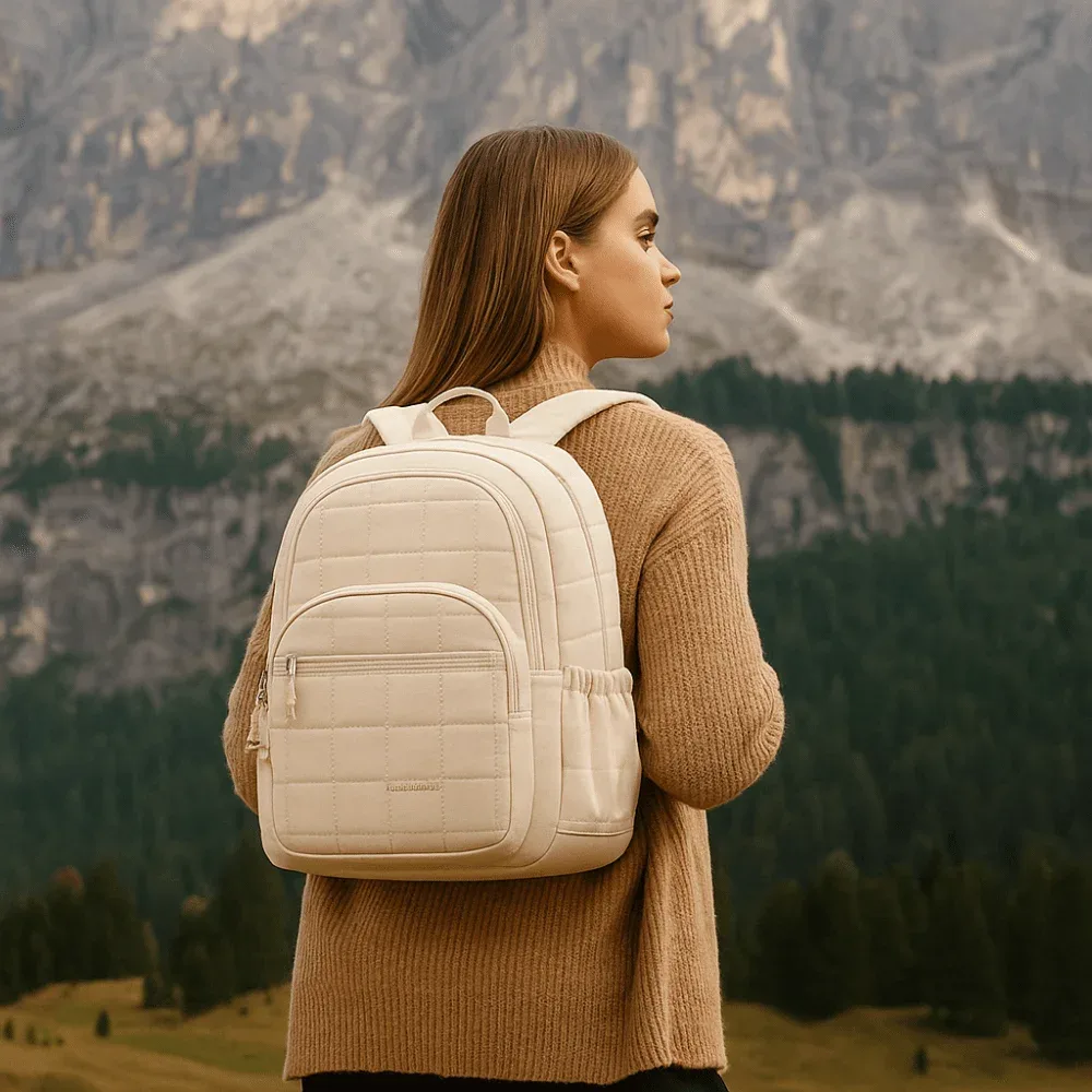 sac à dos de voyage créatif, tendance, imperméable, pour étudiants, sacs d'école, bretelles réglables, couleur unie, sac à dos pour étudiants universitaires
