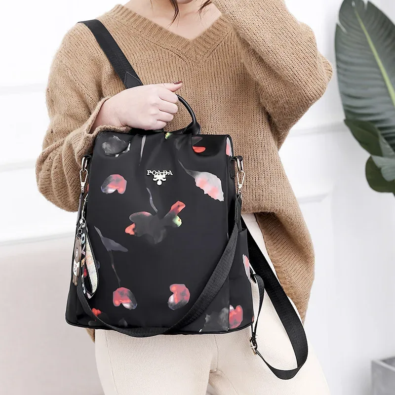 sac à dos en tissu oxford pour femmes, sacs à bandoulière à la mode, sacs d'école pour adolescents, sac à dos de voyage étanche imprimé de grande capacité