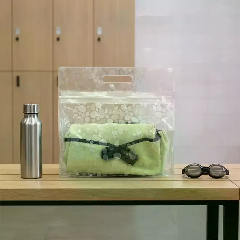 sac de rangement portable en eva imperméable avec fermeture éclair, séparation humide/sec pour la natation, la plage, les articles de toilette et le maquillage