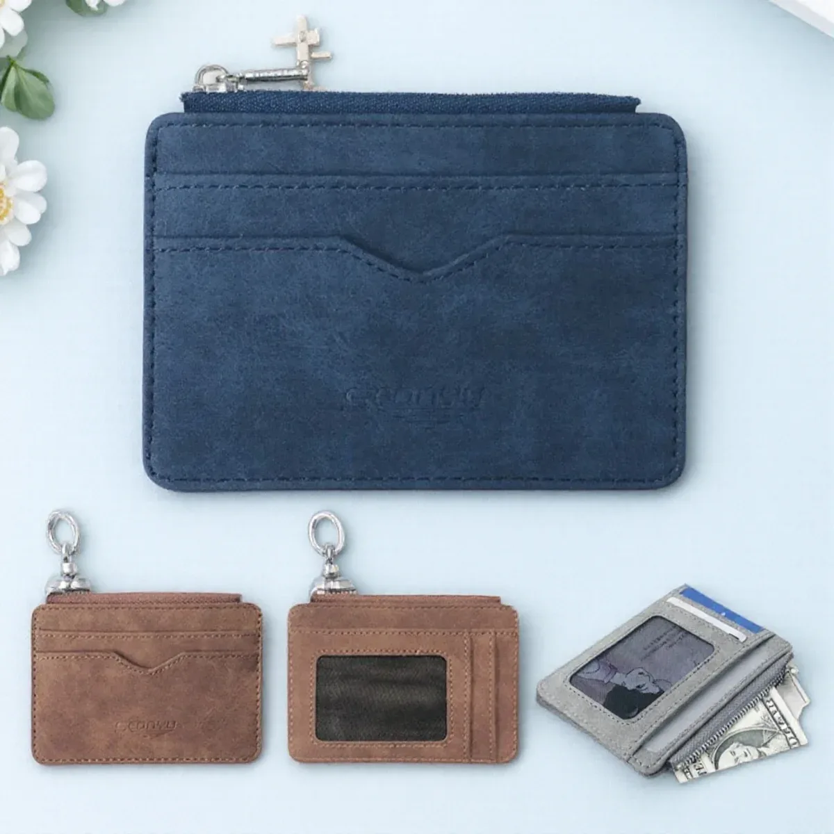 mini portefeuille de voyage en cuir pu, porte-cartes, motif lézard, fenêtre d'identification, étui pour hommes et femmes, organisateur de portefeuille compact
