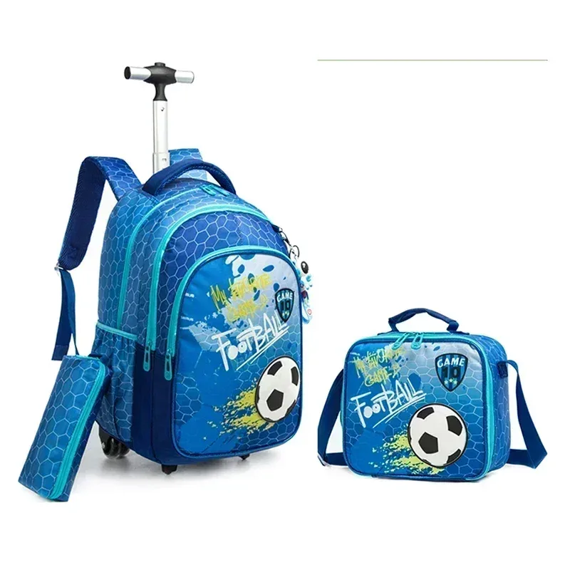 sac à dos à roulettes pour enfants, sac à dos à roulettes pour garçons, sac à roulettes d'école, ensemble de sacs à bagages de voyage pour enfants
