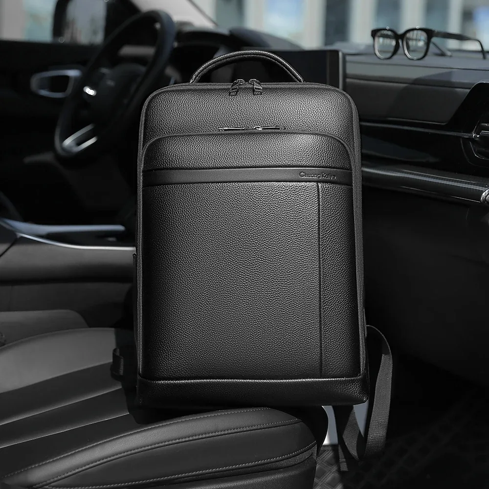 nouveau sac à dos en cuir véritable pour homme avec port usb, grande capacité, sac pour ordinateur, sac à dos de voyage multifonctionnel tendance, 100% cuir de vache