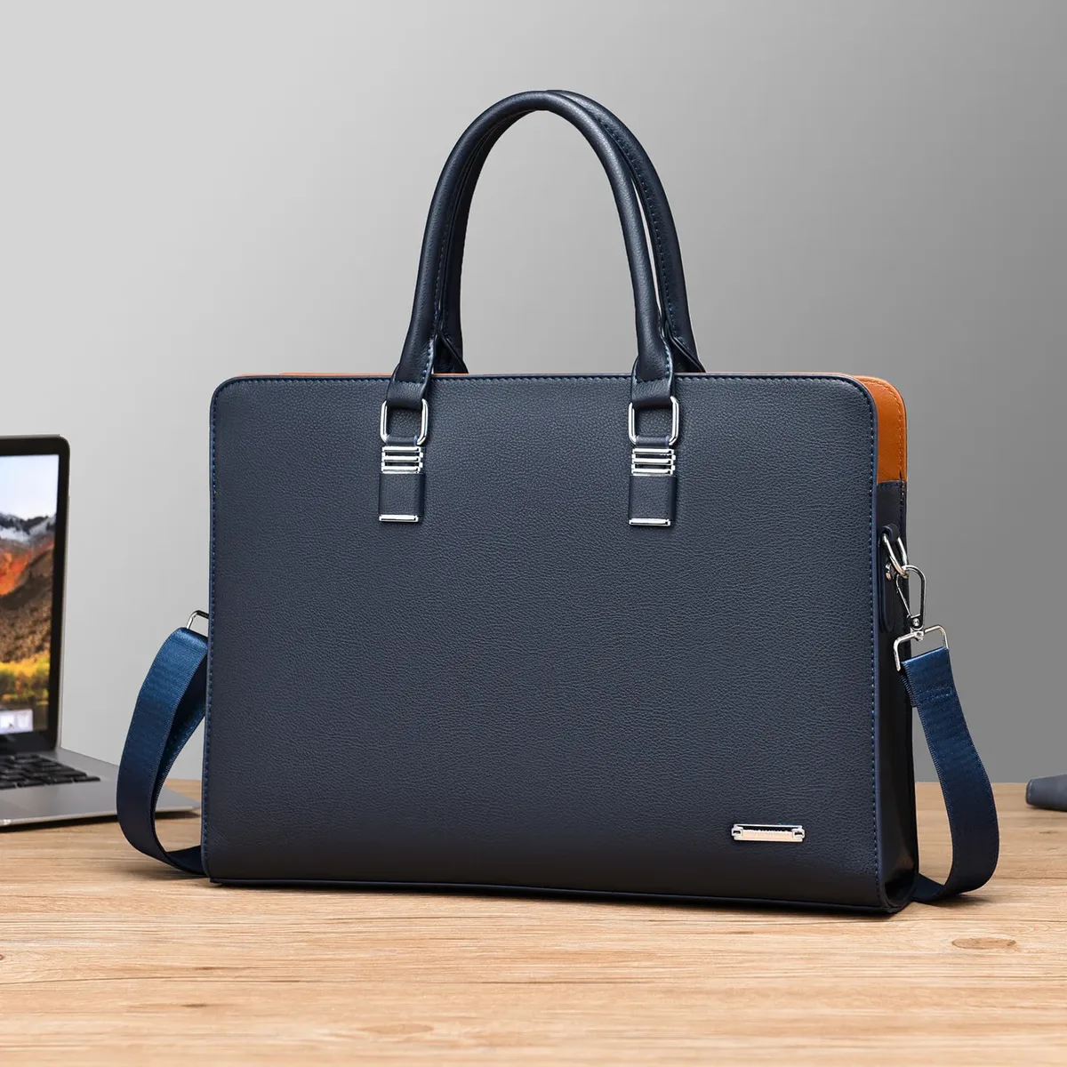 sacs pour hommes grande capacité en cuir sacs à main en peau de vache pour hommes mallette d'affaires sac à bandoulière sac d'ordinateur de voyage d'affaires
