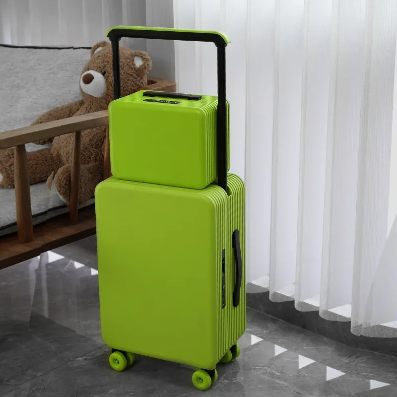 nouvel ensemble de bagages 2026 à poignée large, valise à roulettes avec boîte à maquillage, robuste et durable, pour voyages