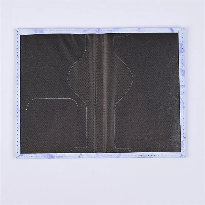 protège passeport marbré polyester gris rose bleu documents carte voyage organisateur credit card wallet identification