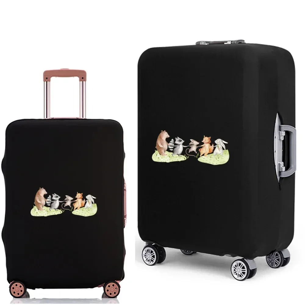housse de protection pour bagages, étui anti-poussière élastique épais pour valises de voyage de 18 à 28 pouces, accessoires de voyage imprimés de dessins animés