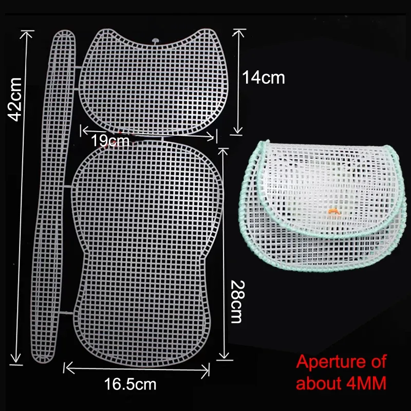 kit de tissage auxiliaire en maille plastique pour sac à bandoulière, tissu en maille plastique, matériau de couture et de tissage pour la fabrication de sacs diy