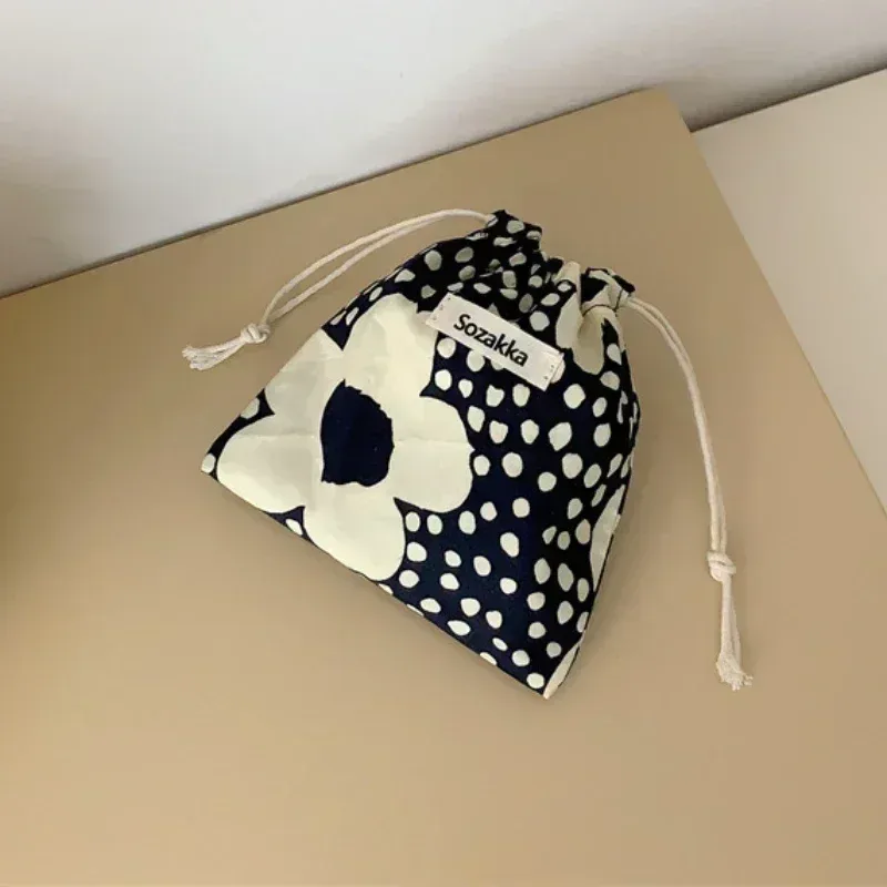 sac de rangement kawaii grill floral proximity wstring, sac à main cosmétique pour femmes, portefeuille de maquillage, petites poudres