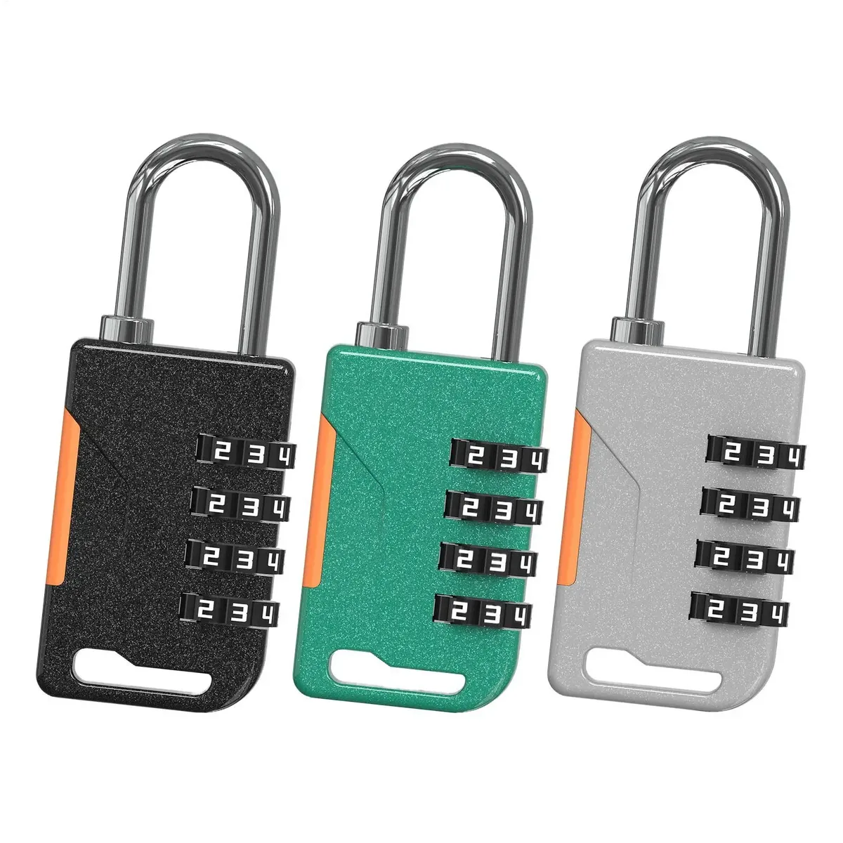 Cadenas à combinaison robuste à 4 chiffres en alliage de zinc, étanche, pour bagages, valises, casiers, sacs de sport et voyages