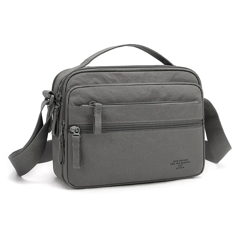 sac bandoulière léger en tissu oxford pour homme - sacoche durable multi-couches pour les trajets quotidiens et les voyages - sac de poitrine