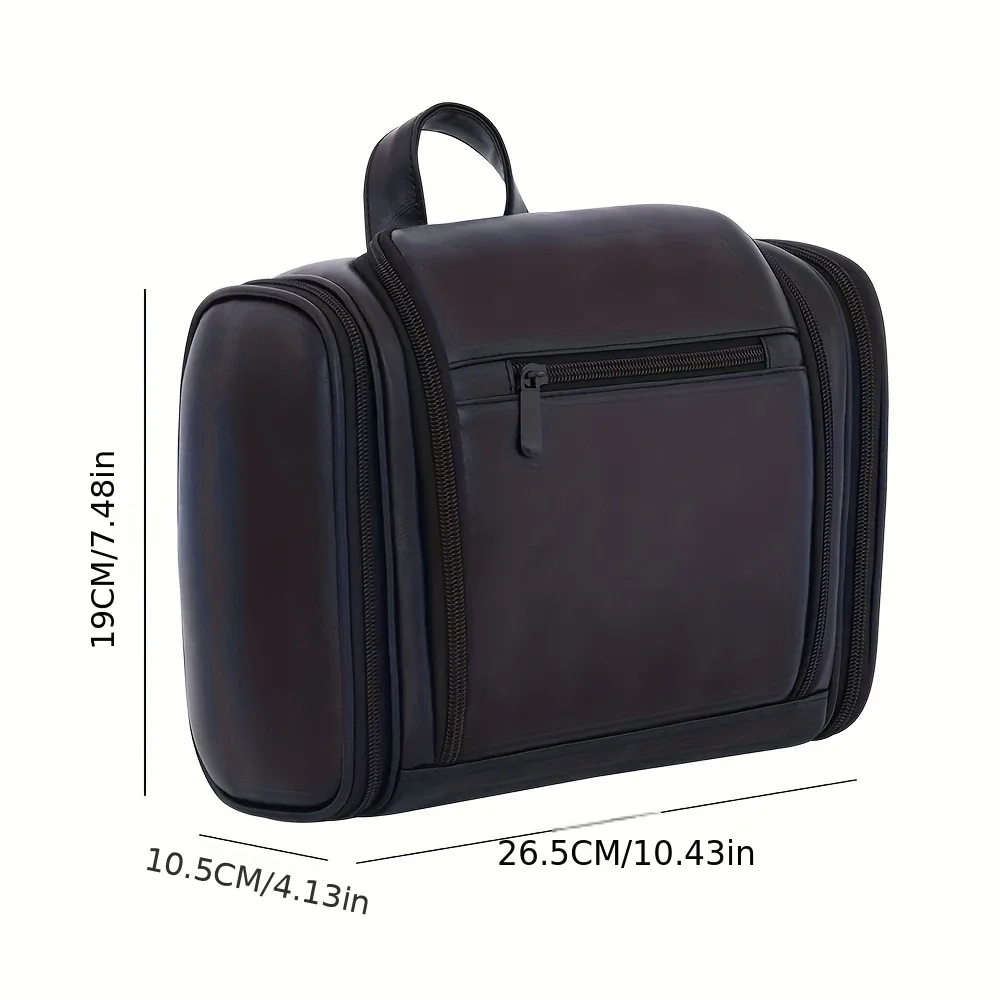 trousse de toilette de voyage unisexe grande capacité avec crochet, sac de rangement multi-compartiments, idéal pour les sorties quotidiennes, cadeau parfait pour hommes et femmes