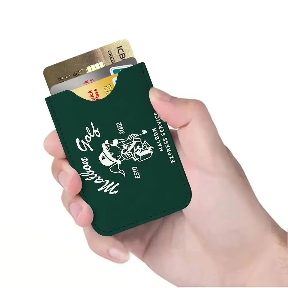 porte-cartes en cuir pu malbon fashion golf, ultra fin, organisateur de cartes de crédit et d'identité, porte-cartes de visite léger