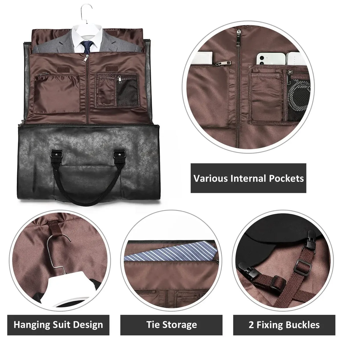 geestock-sac de voyage en pu trempé pour hommes et femmes, grande capacité, sac de vêtement de transport, bagage de vol d'affaires, poudres à chaussures