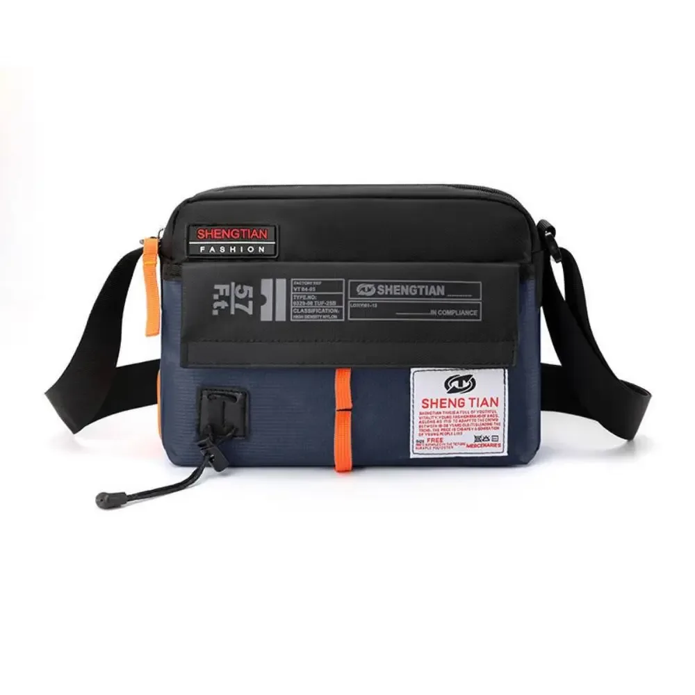 nouveau sac à bandoulière décontracté en nylon couleur contraste étanche sacs à bandoulière simples sacs de messager de sport horizontaux de grande capacité