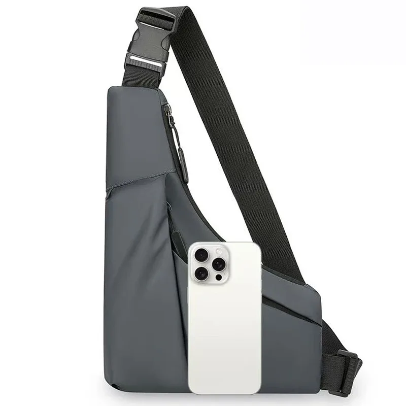 sac de poitrine portable pour hommes, sac à bandoulière pour sports de plein air, léger, asymétrique, taille fine, adapté aux voyages, à la randonnée au quotidien