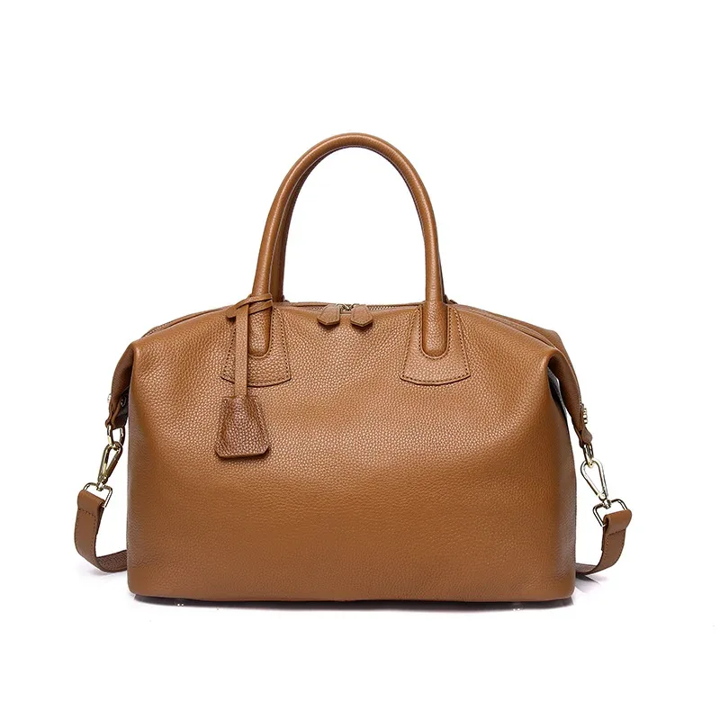sac de sport de voyage en cuir véritable, sac fourre-tout lancé unique, grand sac messager de week-end