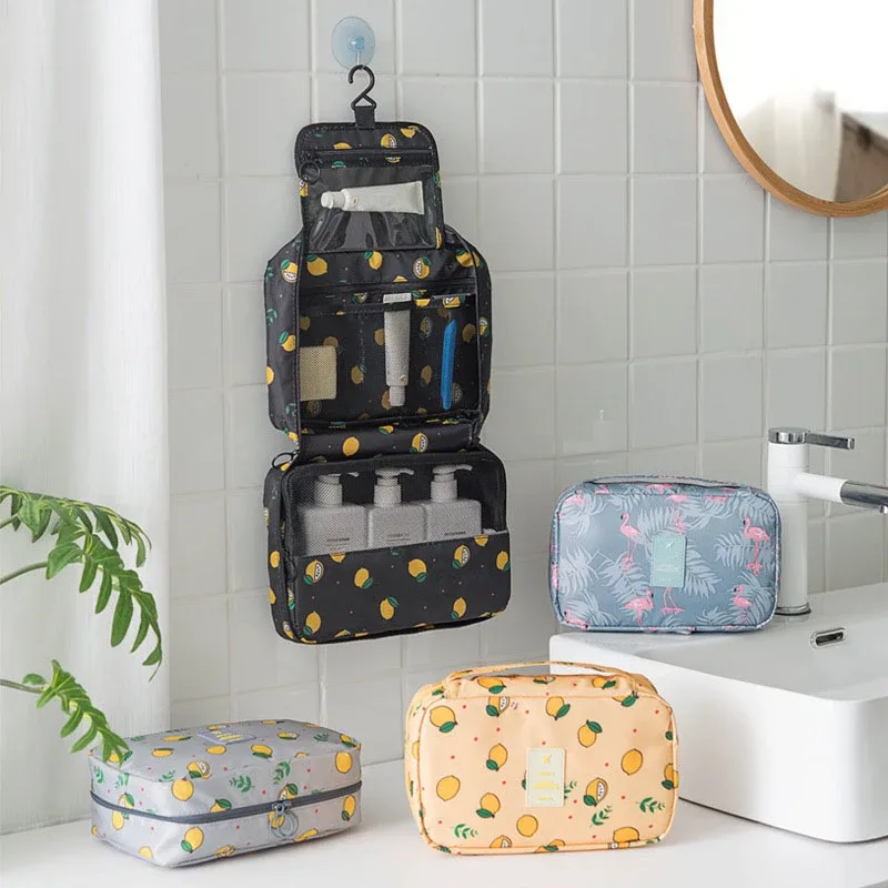 trousse de maquillage étanche de voyage, trousse de toilette suspendue pour femme, sac à cosmétiques pliable, organisateur, trousse de lavage, pochette de trousse de toilette portable