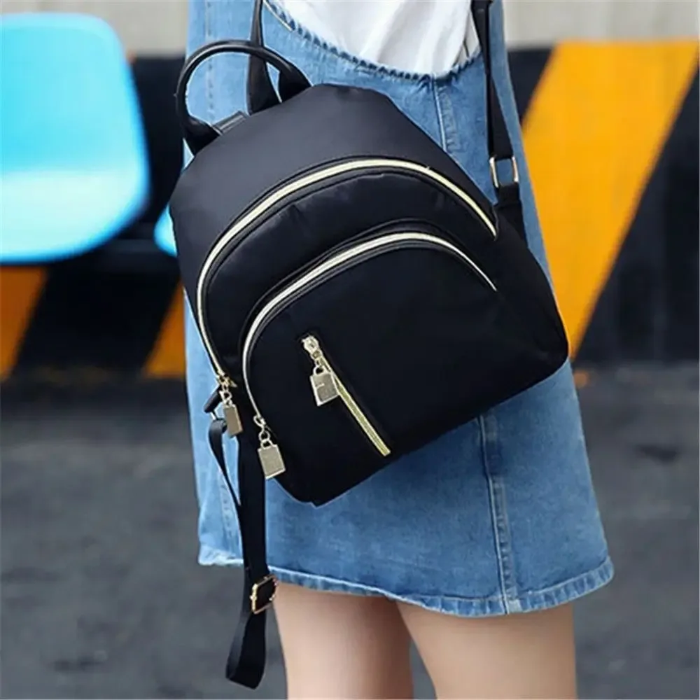 sac à dos oxford multifonction pour femmes et filles, mini sac à dos de voyage, sac à main initié, noir, mignon, mode