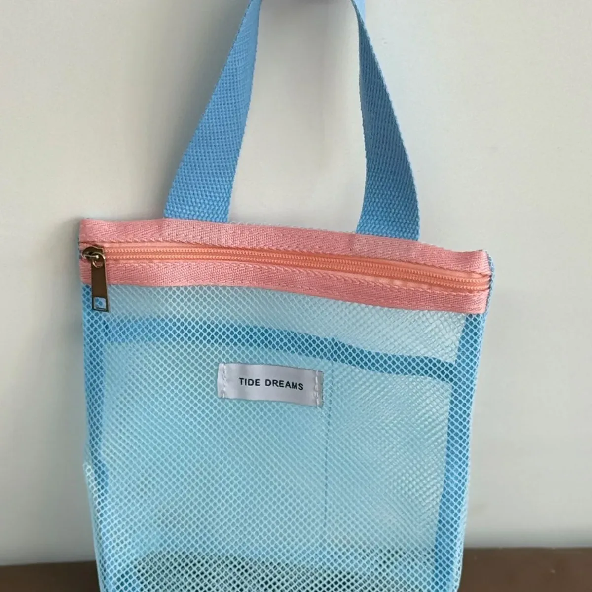 trousse de toilette transparente en maille, organiseur de voyage portable grande capacité, pochette de rangement respirante pour produits de soin