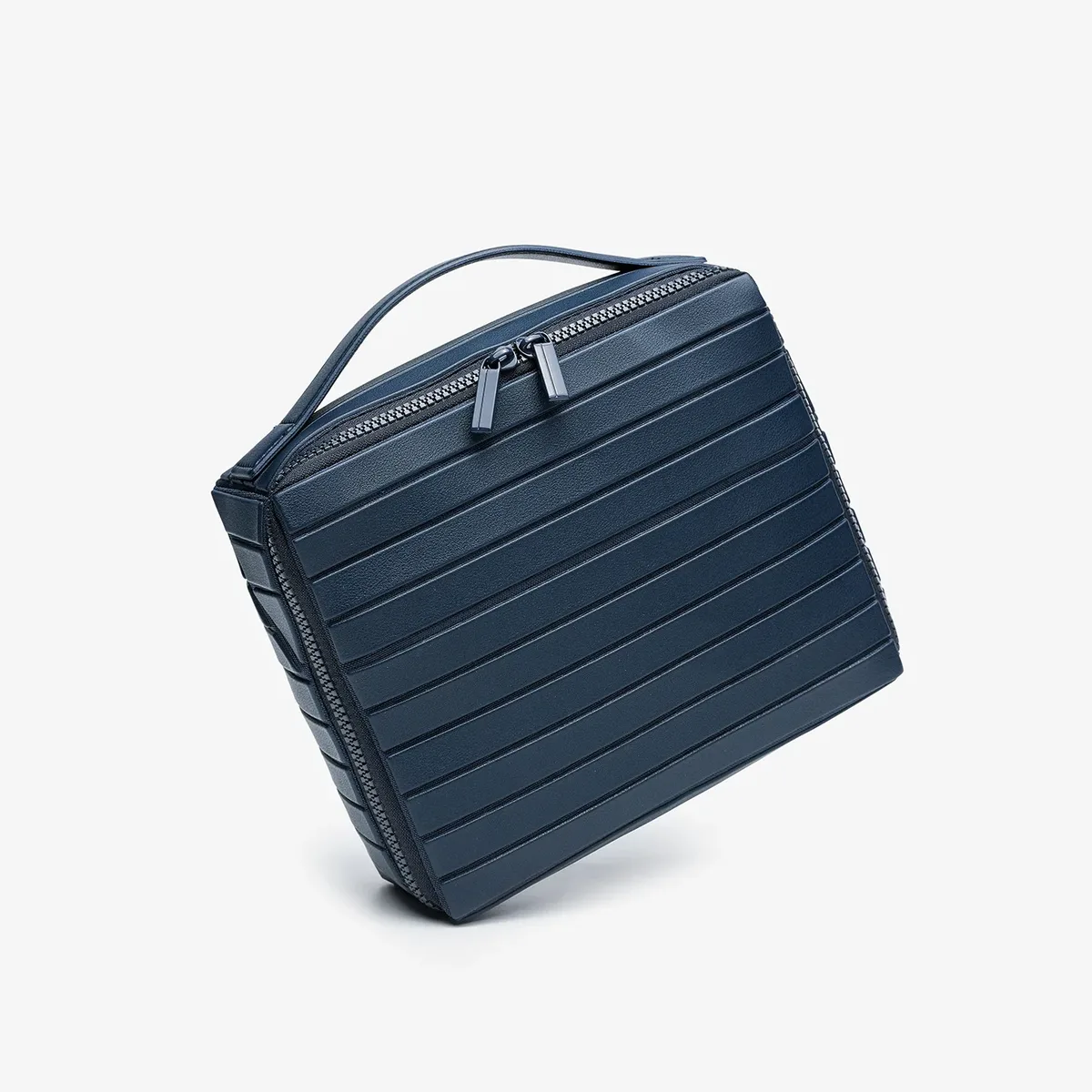 nouvelle trousse de toilette portable grande capacité à rayures 2026 pour femme – organisateur de maquillage multifonctionnel