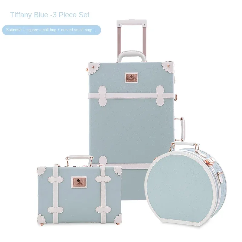 valise en cuir vintage, porte-bagages rétro, valises à roulettes en laiton antique, porte-bagages de 22 pouces, valise de voyage