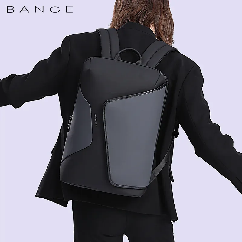 Sac à dos d'affaires BANGE pour hommes, sac à dos d'école imperméable de luxe, sac à dos pour ordinateur portable, sac de voyage, sac à dos esthétique, mode