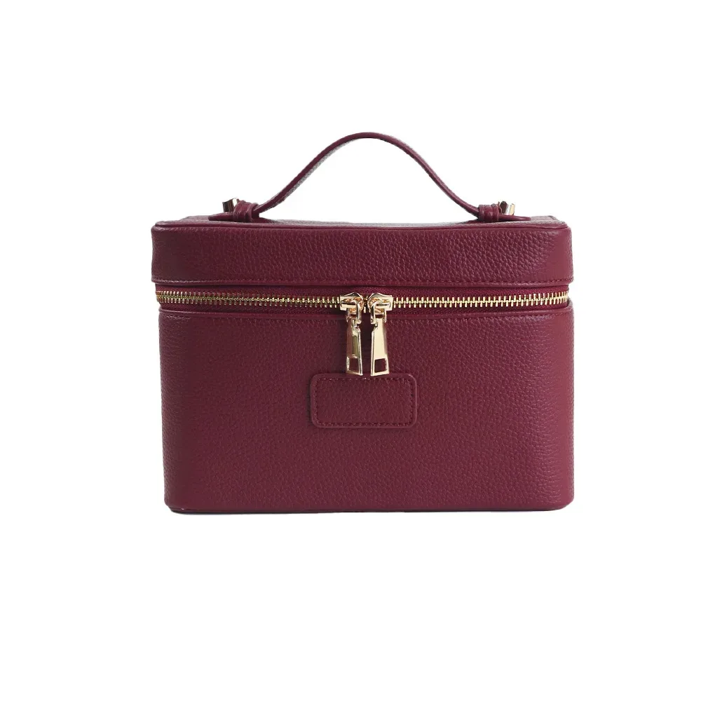 nouvelle trousse de voyage portable en cuir pu grande capacité pour femmes, trousse de maquillage et cosmétiques personnalisable avec logo
