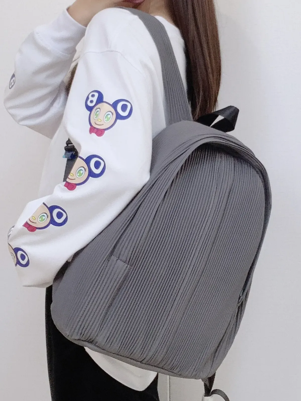 yudx-sac à dos plissé à épaules avec fermeture éclair, couleur unie, design décontracté, voyage, école, sortie, nouvelle collection 2024