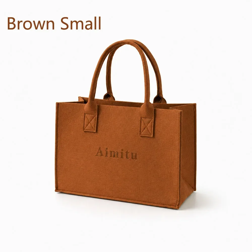 sac à bandoulière en feutre de grande capacité pour femmes, sacoche de voyage de couleur unie, sac à main simple s/m/l, nouvelle collection, 1 pièce