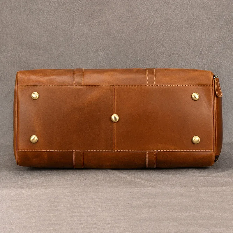 sac de voyage en cuir de vachette de haute qualité pour homme, sac de week-end en cuir véritable pour homme, sacs à main en cuir de vachette véritable pour les voyages et les activités de plein air