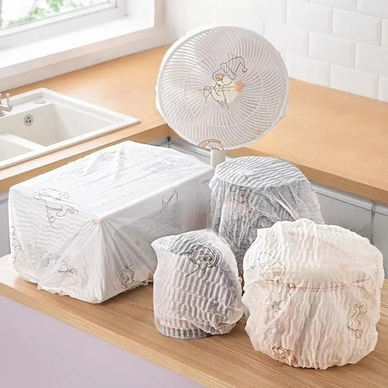 housse valise tissu non tissé motifs sourires beige blanc protection voyage transparent légère bandes élastiques ajustables