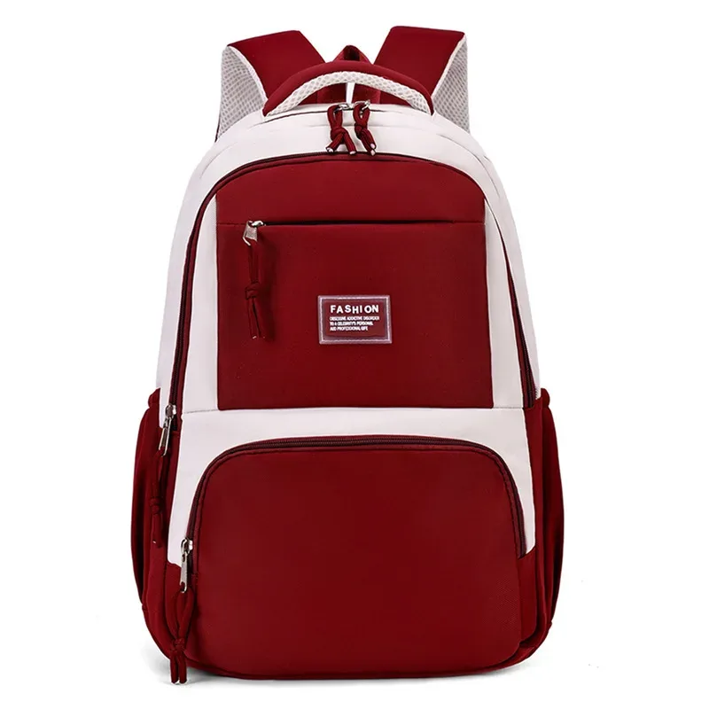 sac à dos unisexe de grande capacité pour étudiants, simple, pour ordinateur portable, en nylon, épais, double épaule, nouvelle collection 2026