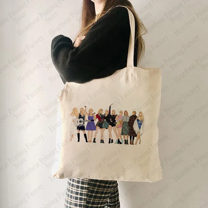 the eras tour tote bag, album music lover, ts merch canvas, shopping bags, initiated bag, christmas birthday gift for swiftie