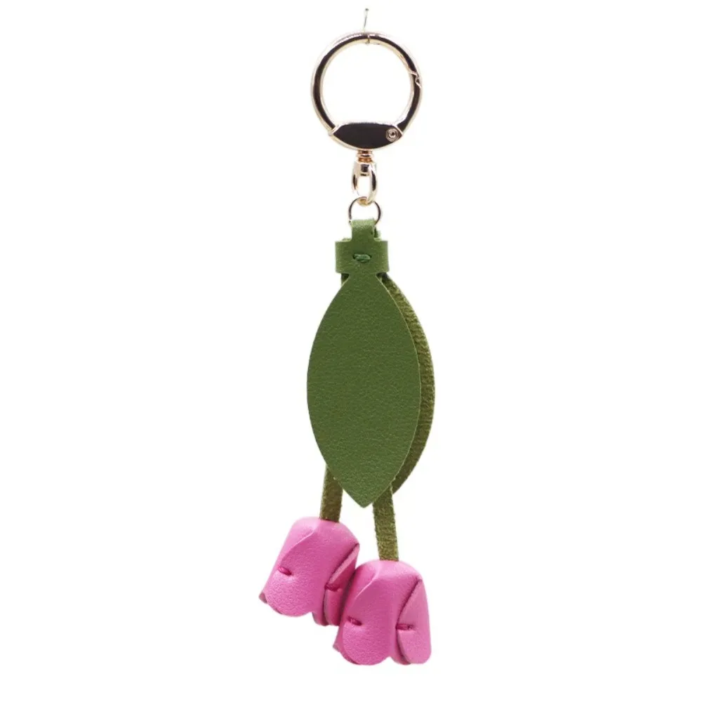 pendentif de sac tulipe douce, style coréen dopamine, décoration de sac à dos fraîche, accessoires assortis au sac, breloques de sac, cordon floral pour femme
