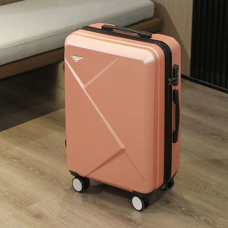 valise à bagages à main irrégulière z 20/24/28 pouces, roues rotatives en abs avec serrure à combinaison, bagage léger