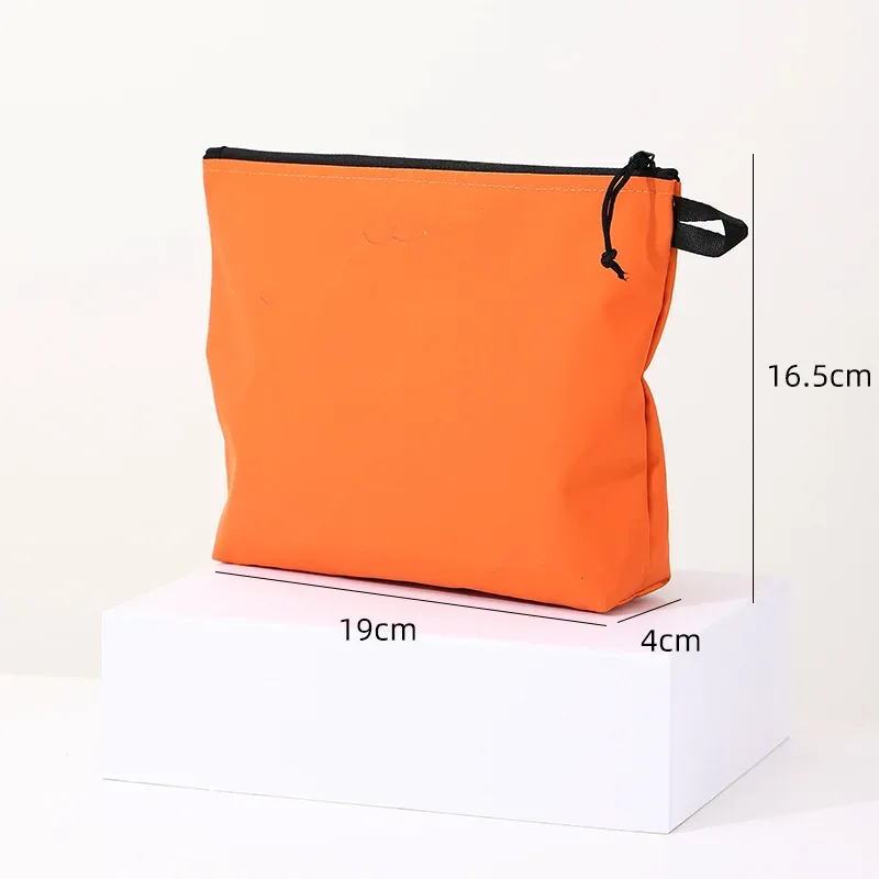 sac de toilette imperméable pour voyage en plein air, grande capacité, sac cosmétique portable, couleur unie, sac de rangement pour maquillage, étui pour femmes