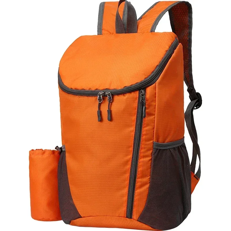 sac dos oxford université bleu bandes gris noires motif géométrique poches zippées grande poche latérale petit sac pliable imperméable sport voyage